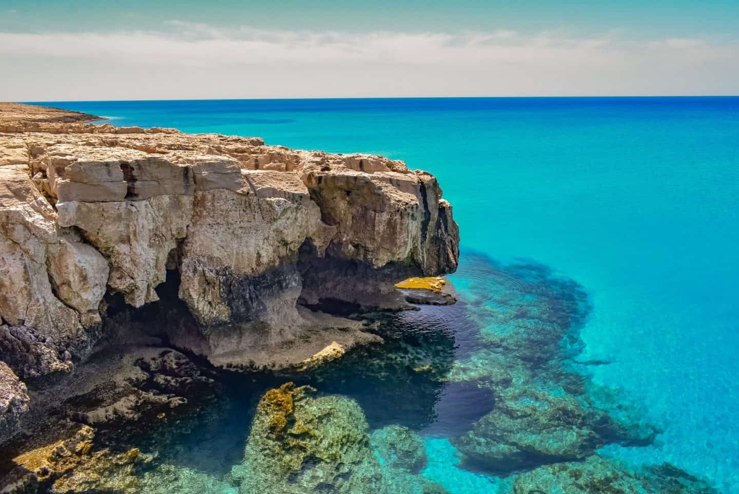 cape greco in country of cyprus located in the middle east