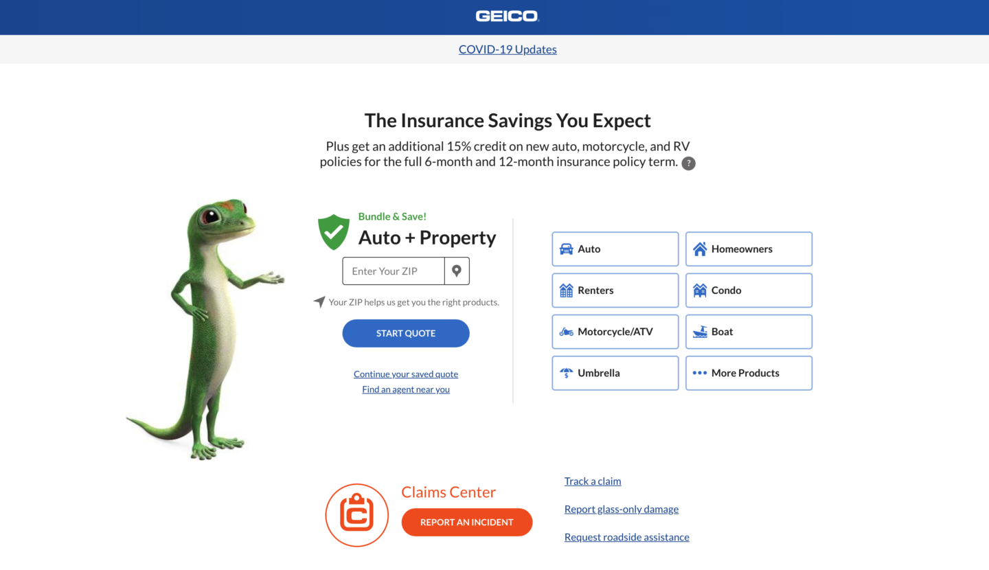 geico auto and home insurance company