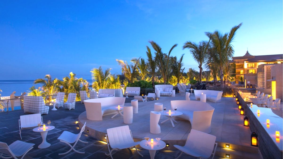 rooftop sky bar at Mulia Bali  top 10 best things to do in nusa dua bali