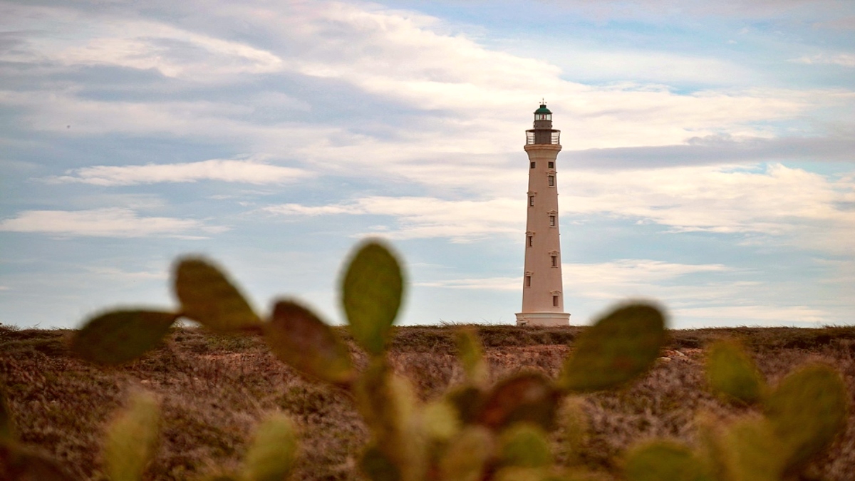 View of the California Lighthouse in Aruba