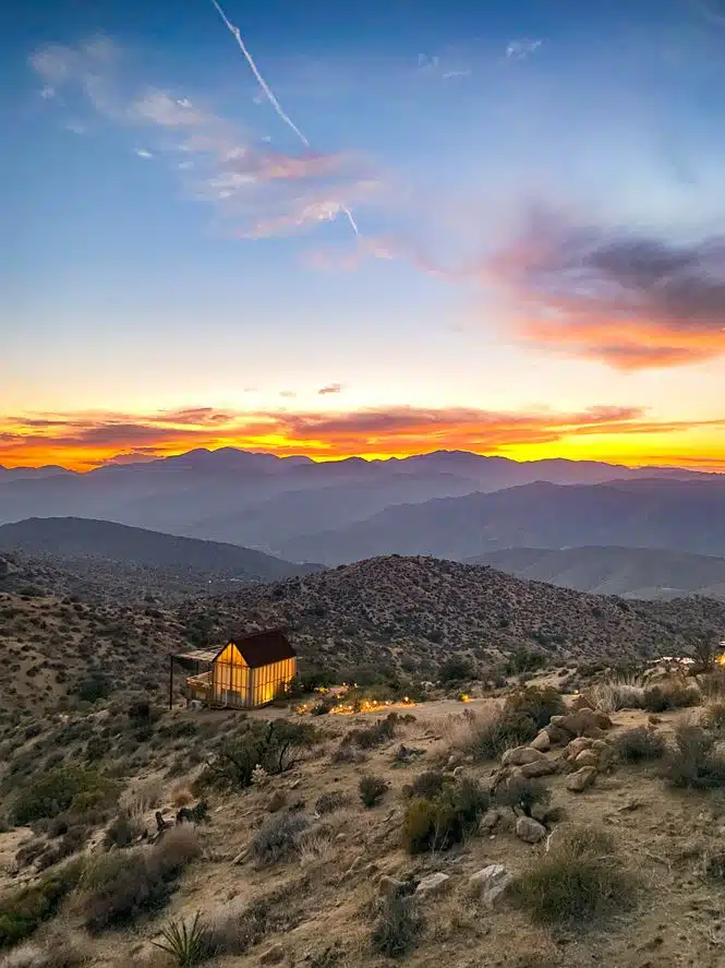 beautiful sunset at joshua tree