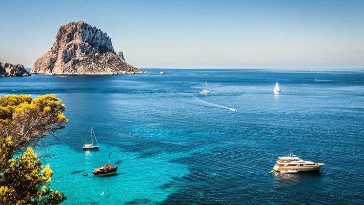 top 10 places to visit in 2022 aerial view of the Balearic islands Ibiza