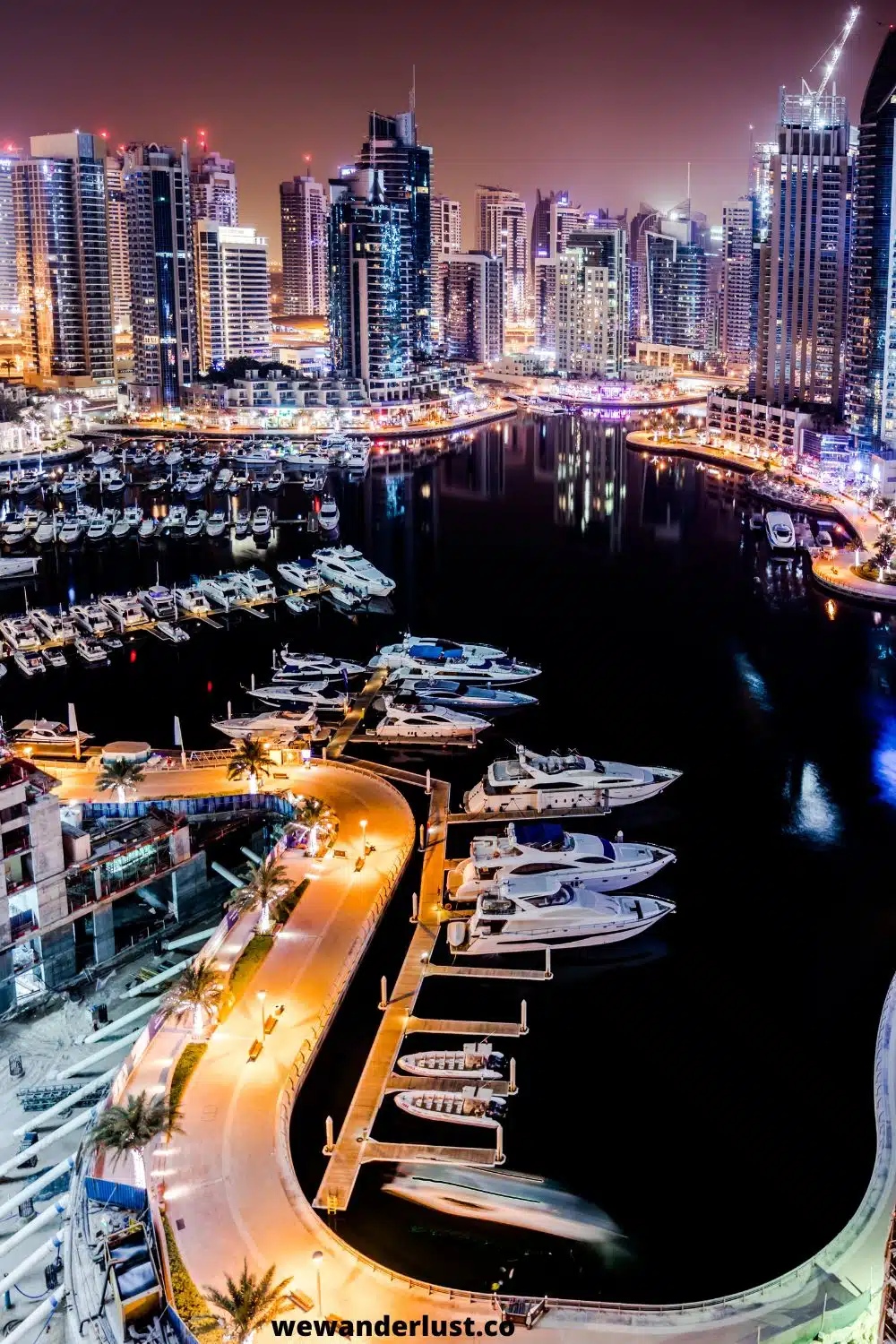 aerial view of dubai marina free things to do in dubai