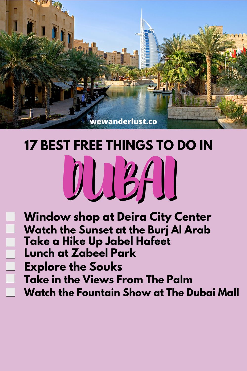 best cheap things to do in dubai