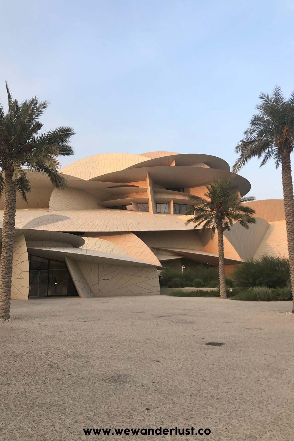 outside view of museum in doha, qatar