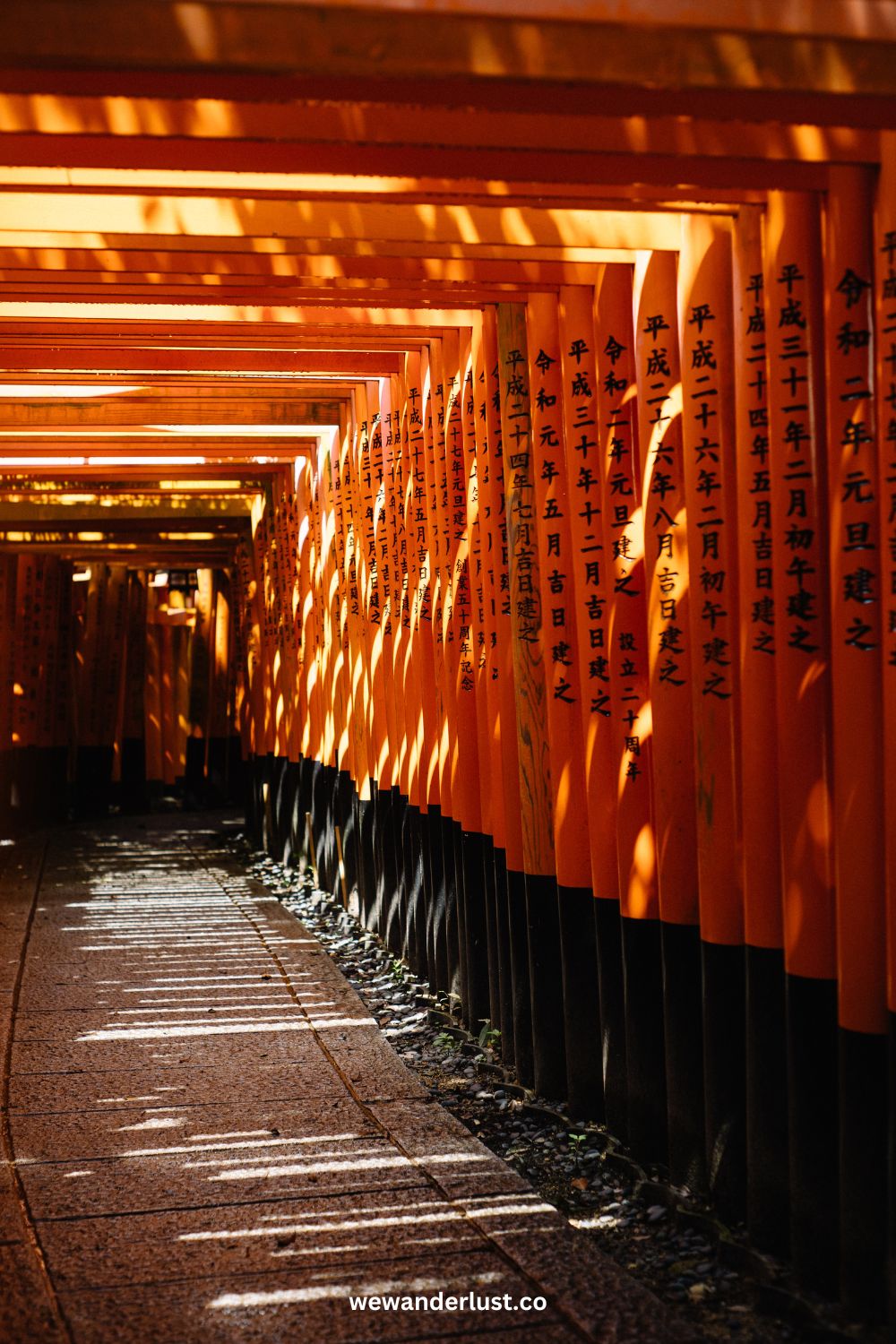 torii gates at fushimi inari taishi in kyoto japan