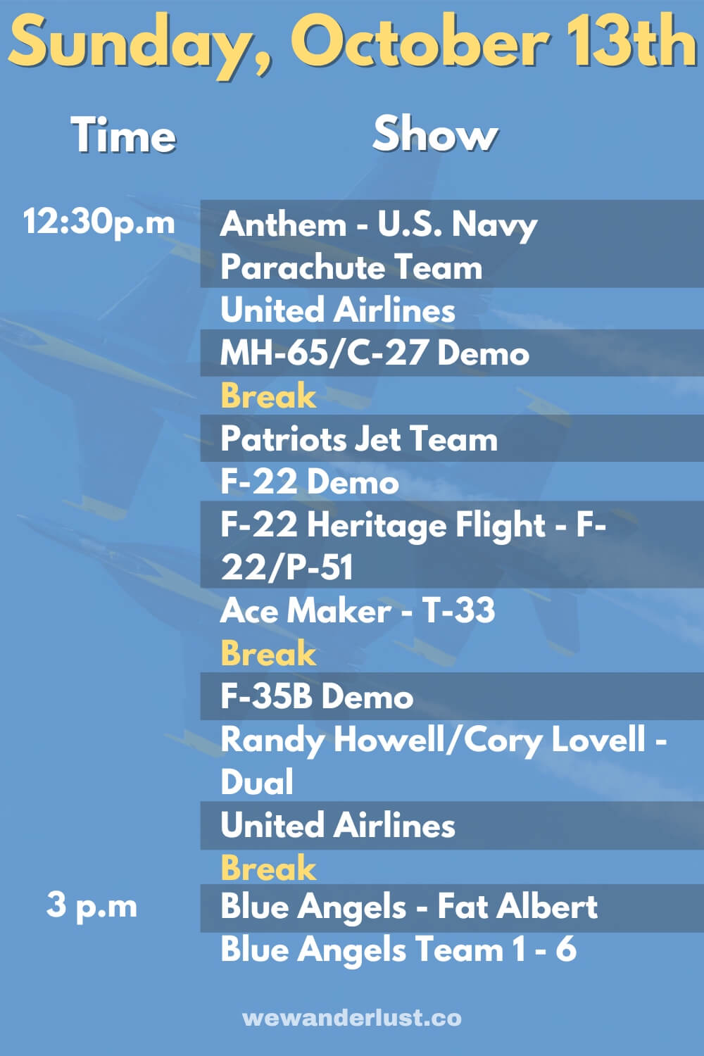 blue angels fleet week sunday schedule