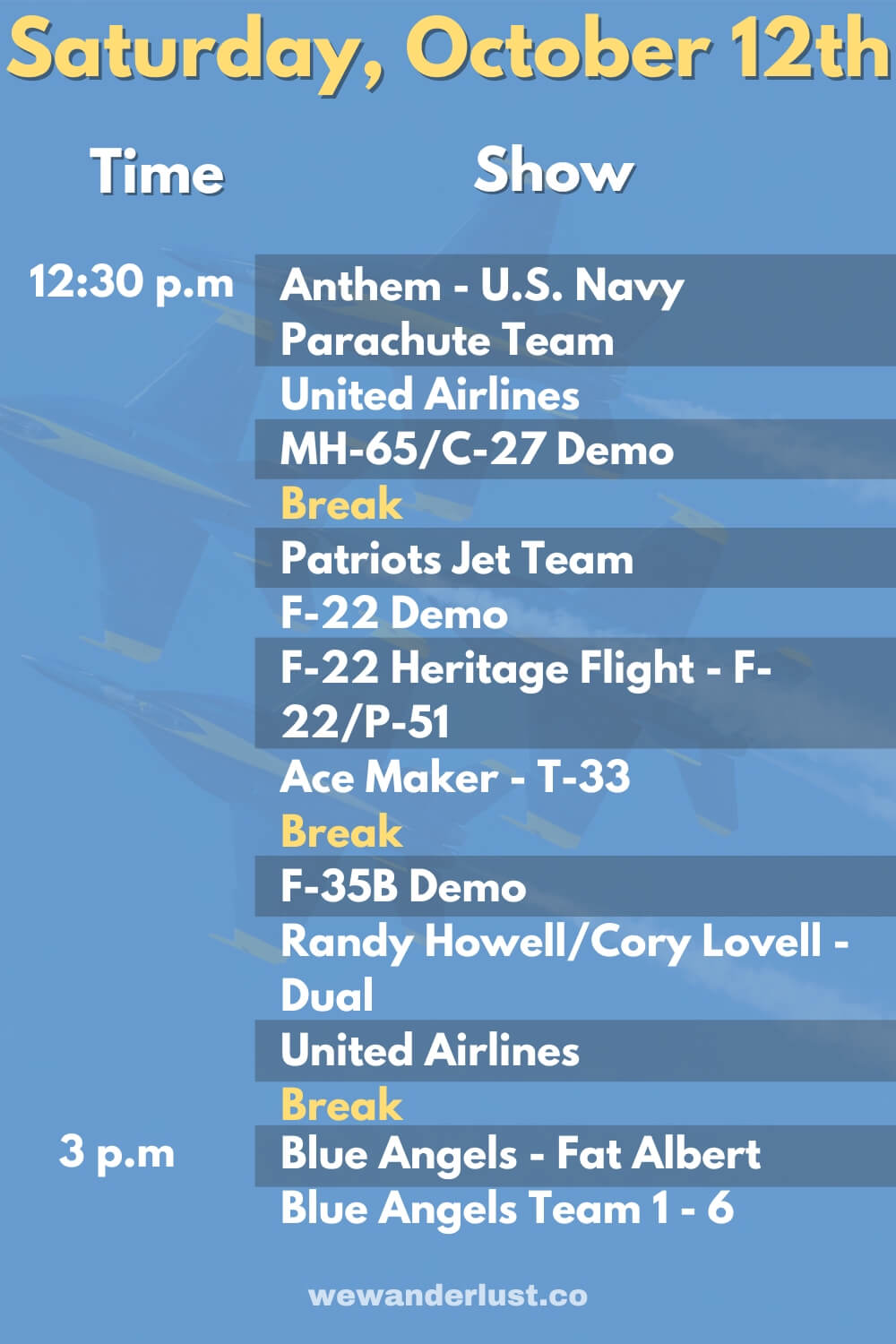 blue angels fleet week saturday schedule