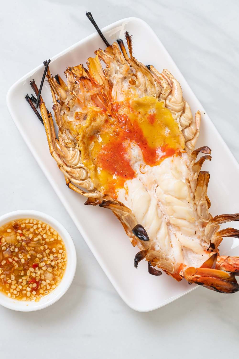 grilled giant river prawns